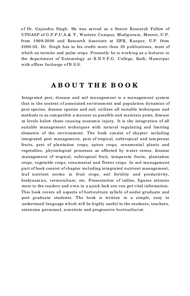 Pest and Soil Management of Horticultural Crops - Page 5