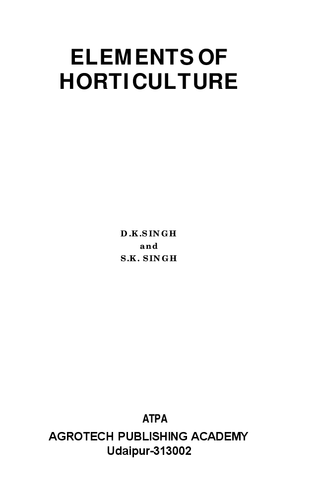 Elements of Horticulture - Page 2
