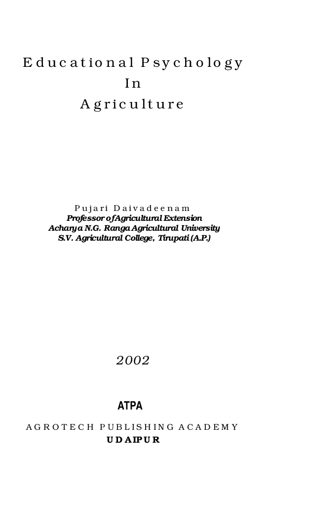 Educational Psychology in Agriculture - Page 2