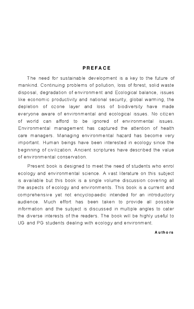 A Textbook on Ecology and Environmental Science - Page 4