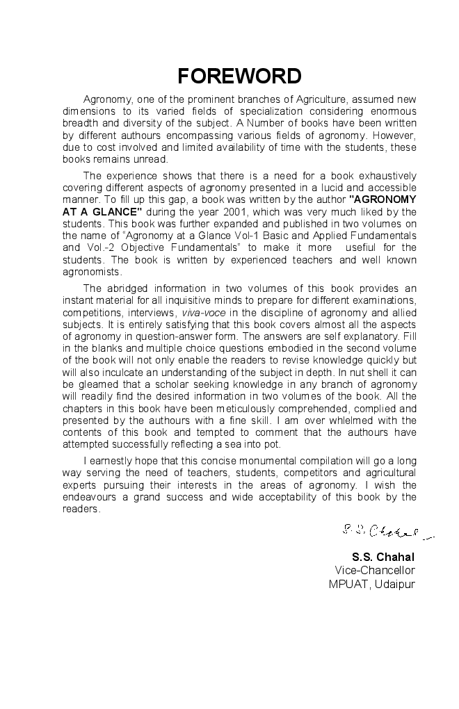 Agronomy at A Glance 3rd Ed. Vol-1 : Basic & Applied Fundamentals - Page 4