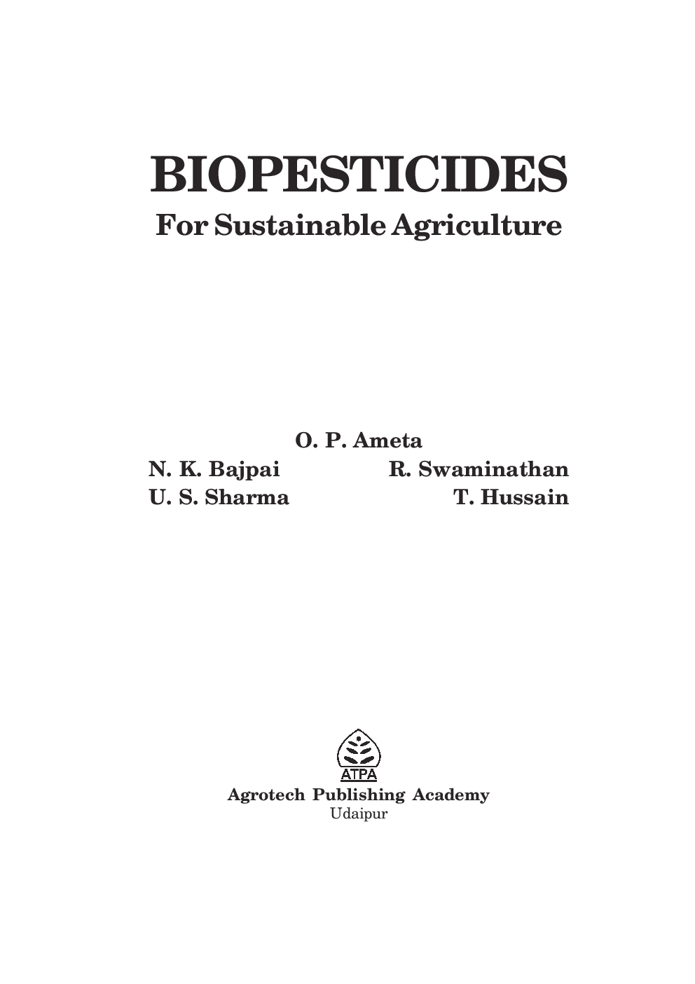 Biopesticides For Sustainable Agriculture - Page 2