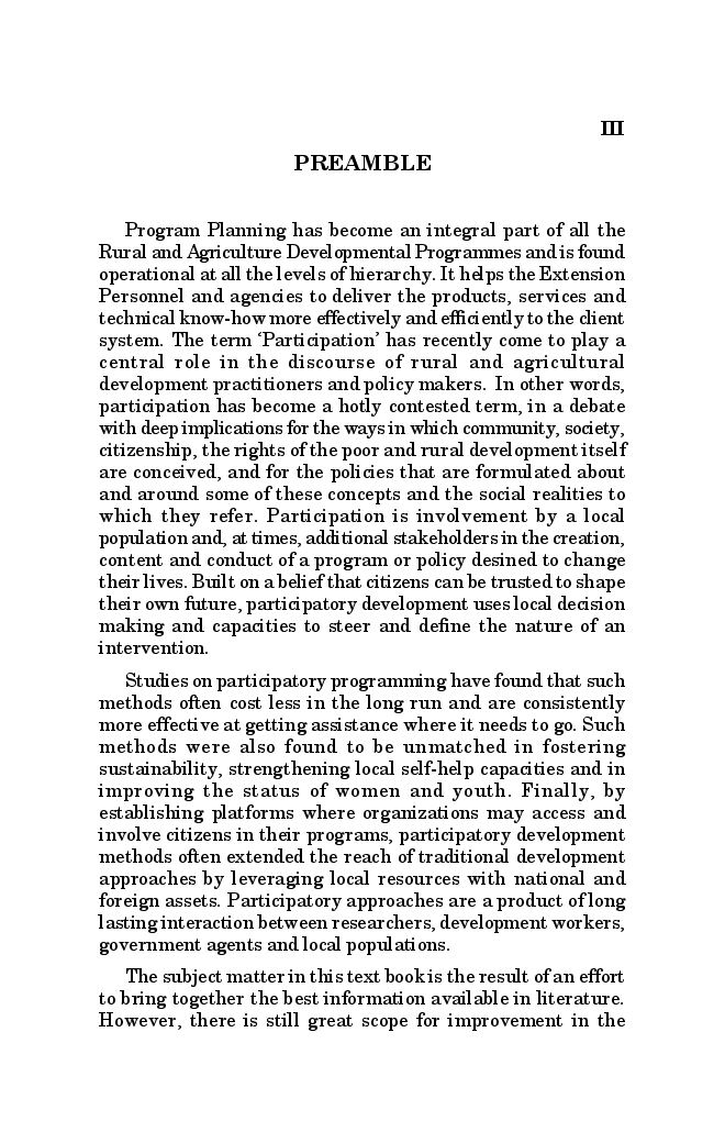 Programme Planning and Participatory Approaches in Extension - Page 4