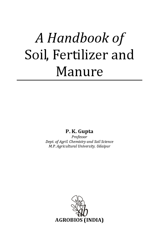 A Handbook of Soil, Fertilizer and Manure (2nd Ed.) (PB) - Page 4