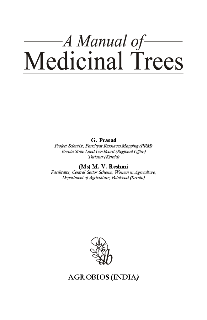 A Manual of Medicinal Trees - Page 4