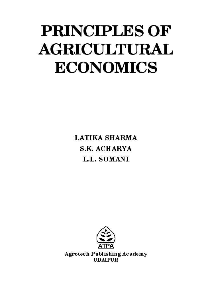 Principles of Agricultural Economic - Page 2