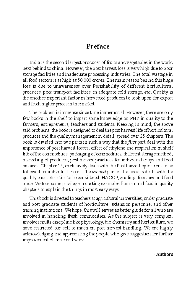 Post harvest physiology and quality management of fruits and vegetables - Page 4