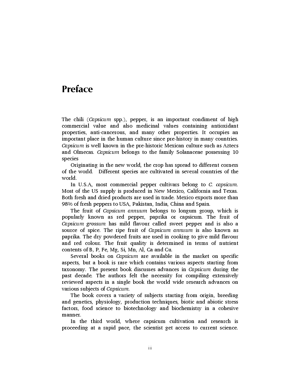 Advances in Agronomy 3: Research Advances in Capsicum Pepper and other Species - Page 4