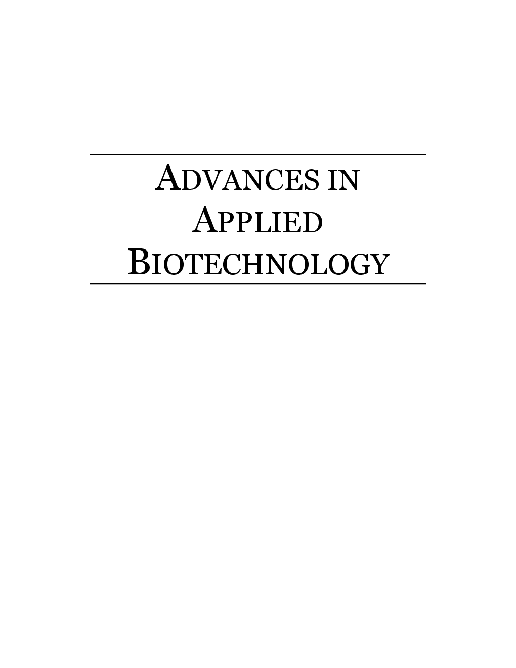 Advances in Applied Biotechnology - Page 2