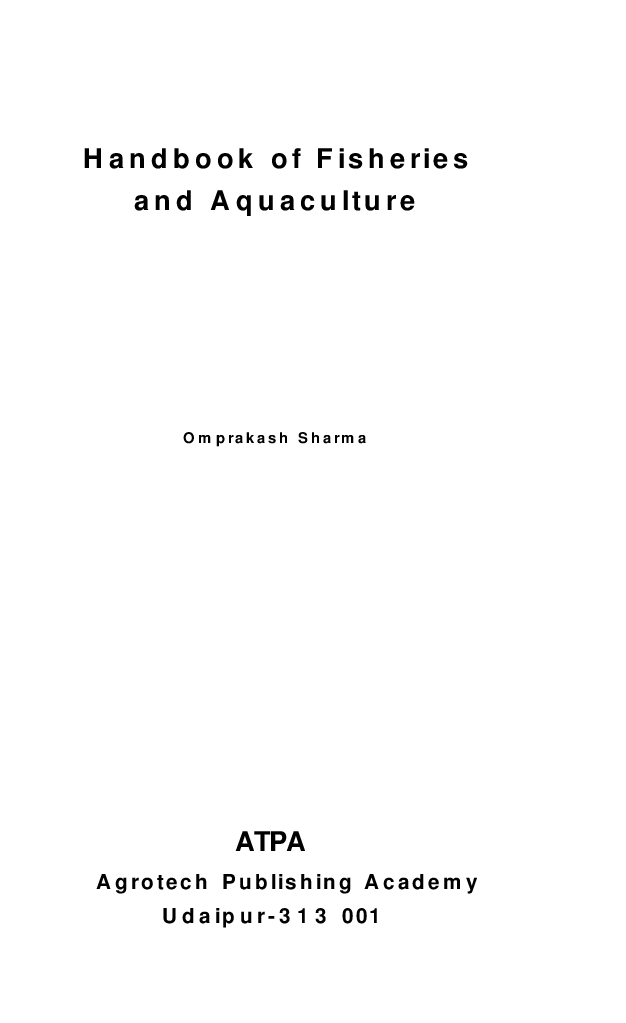 Handbook of Fisheries and Aquaculture - Page 2