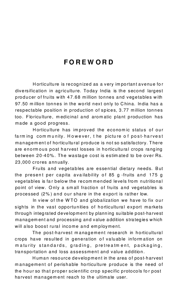 Post Harvest Management of Horticultural Crops - Page 4