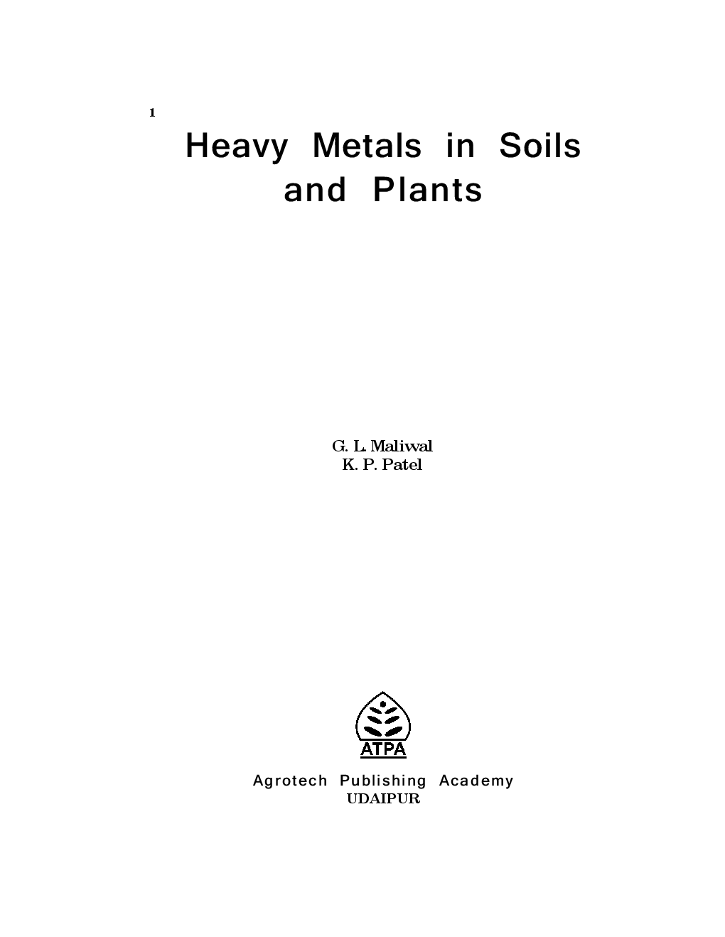 Heavy Metals in Soils and Plants - Page 2