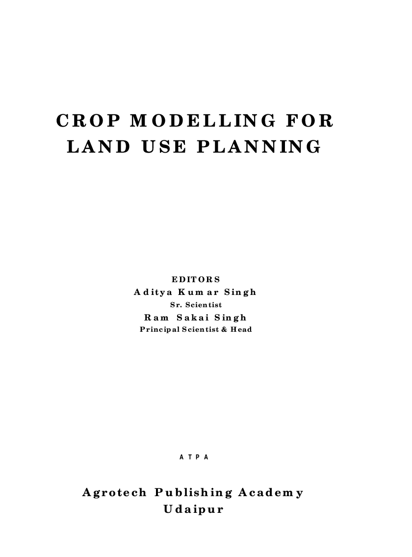 Crop modelling for land use planning - Page 2