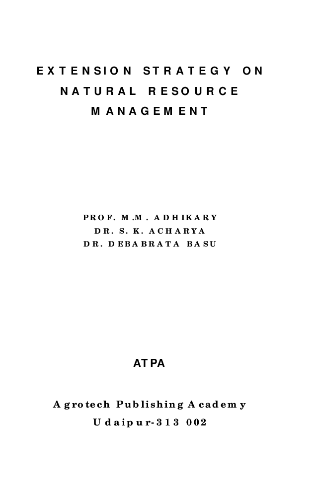 Extension Strategy on natural Resources Management - Page 2