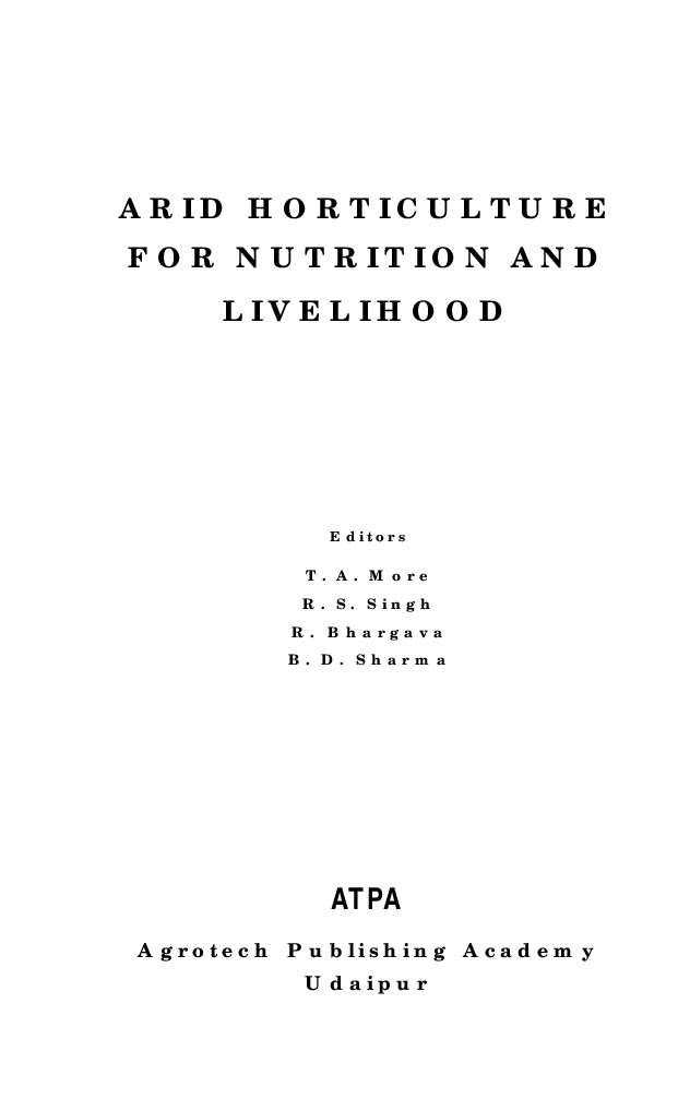 Arid horticulture for  nutrition and livelihood - Page 2