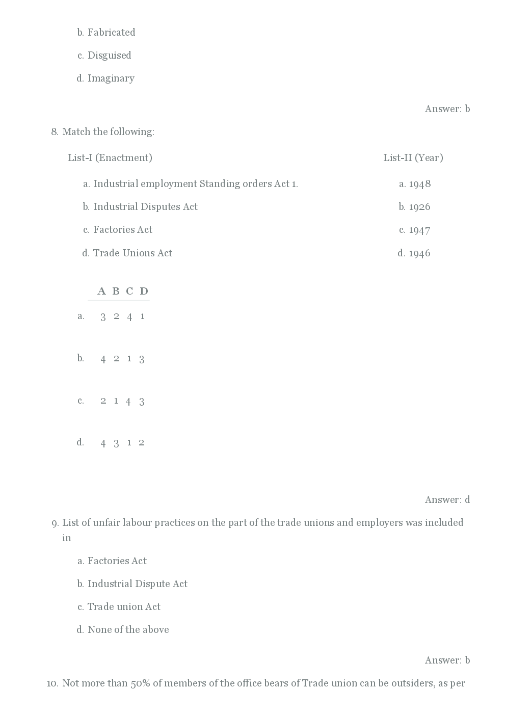 CBSE UGC NET Previous Year 2012-14 Solved Question Paper Labor Welfare/HRM Paper-III (June-Dec) - Page 4
