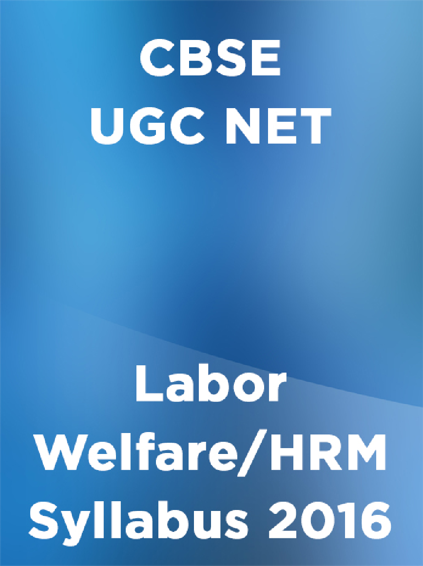 CBSE UGC NET Labor Welfare/HRM Syllabus 2016 - Page 1