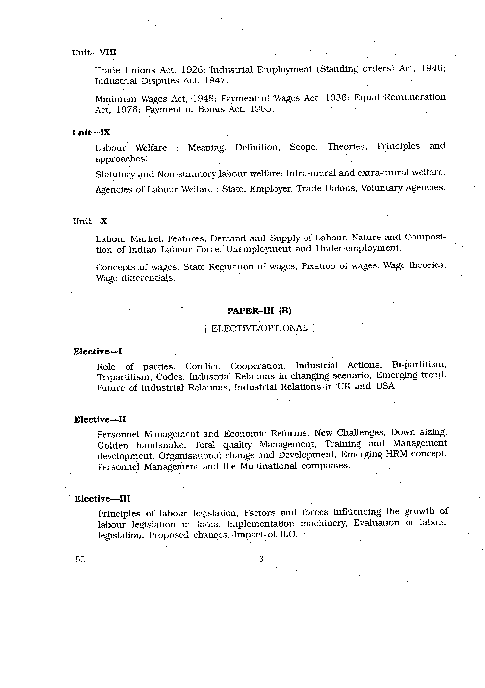 CBSE UGC NET Labor Welfare/HRM Syllabus 2016 - Page 4