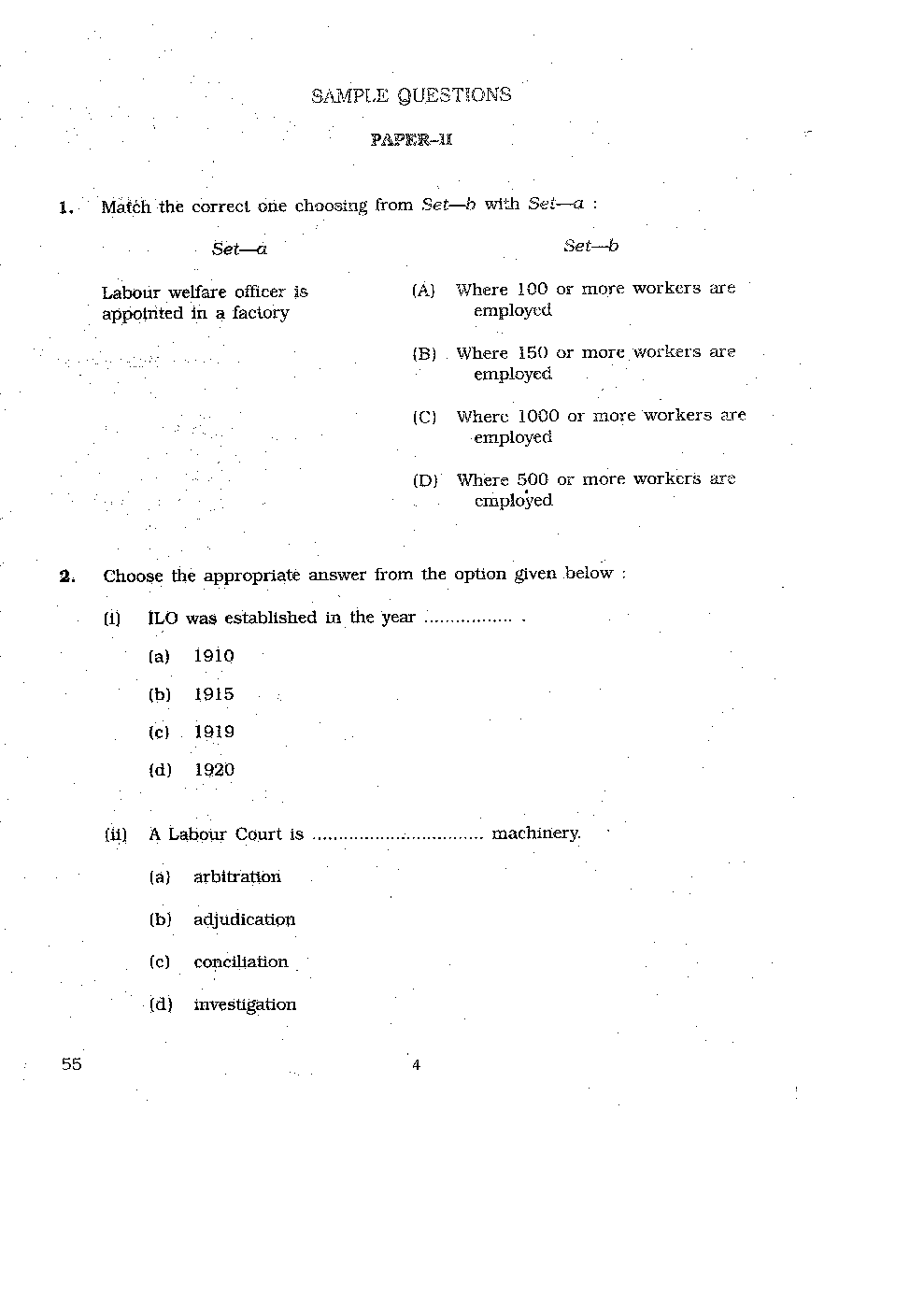 CBSE UGC NET Labor Welfare/HRM Syllabus 2016 - Page 5