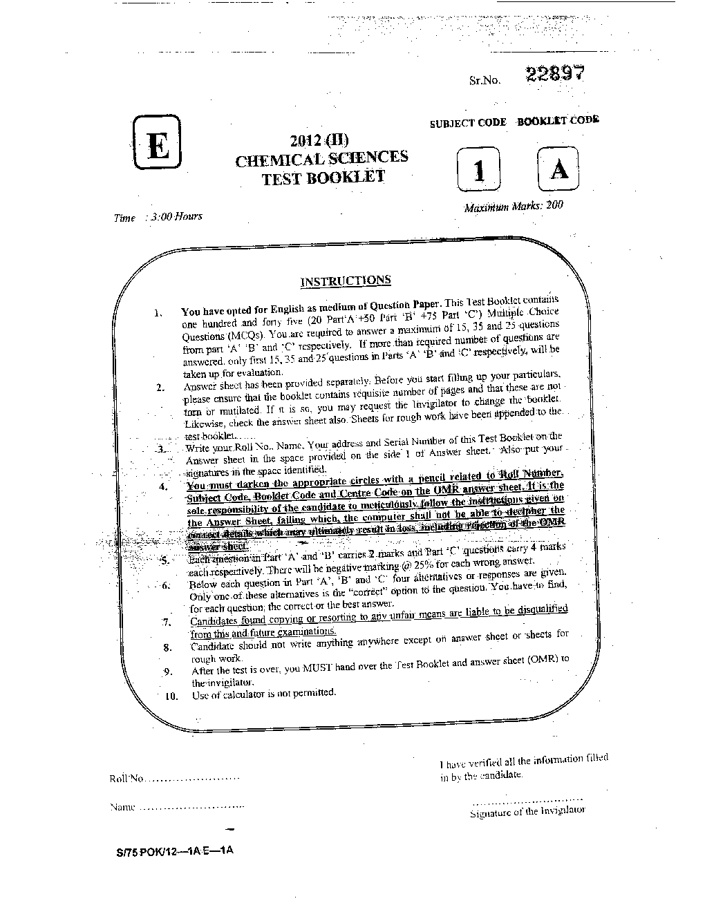 CSIR NET Previous Year 2012 And 2015 Solved Question Paper Chemical Science (Chemistry) Paper 2 - Page 2
