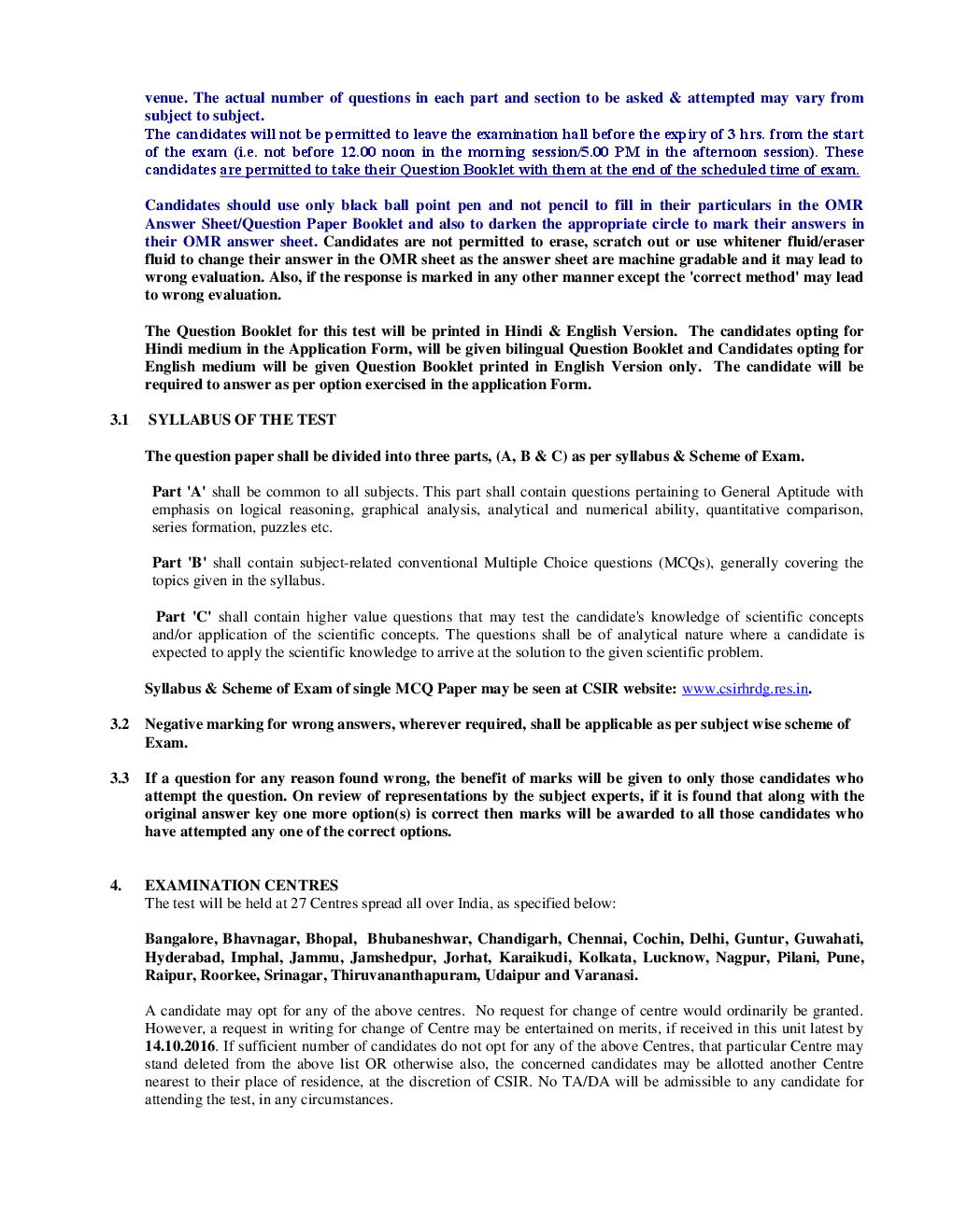 CSIR NET Main Notification June 2016 - Page 5