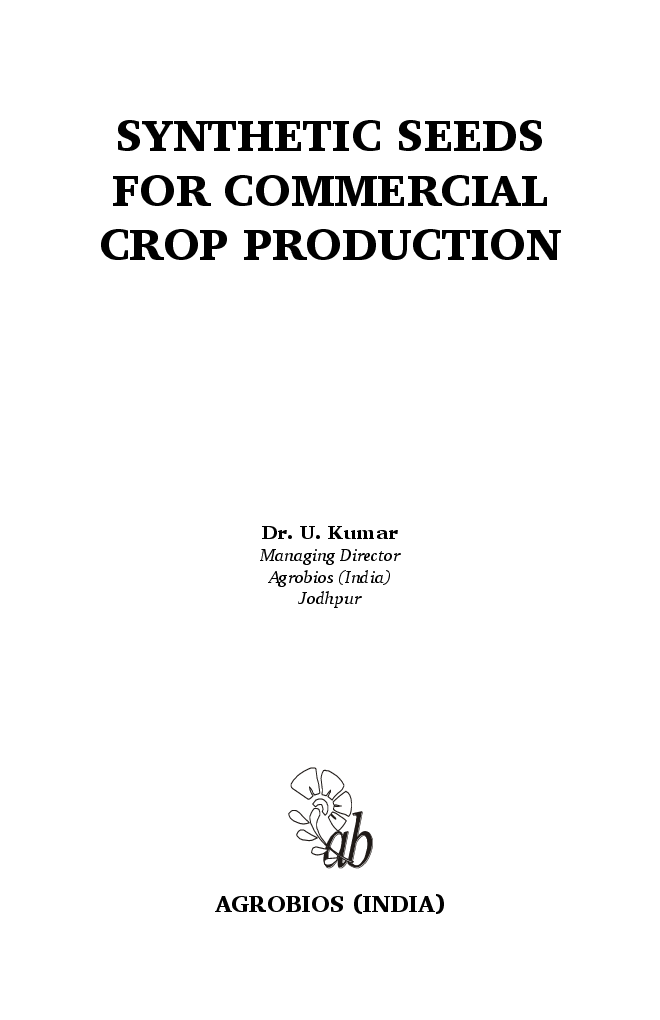 Synthetic Seed for Commercial Crop Production (2nd. Ed.) - Page 4