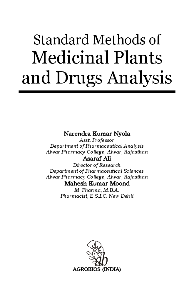 Standard Methods of Medicinal Plants and Drug Analysis - Page 2