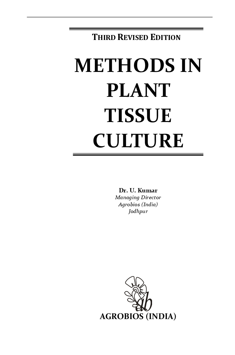 Methods In Plant Tissue Culture (3rd Ed.) - Page 3