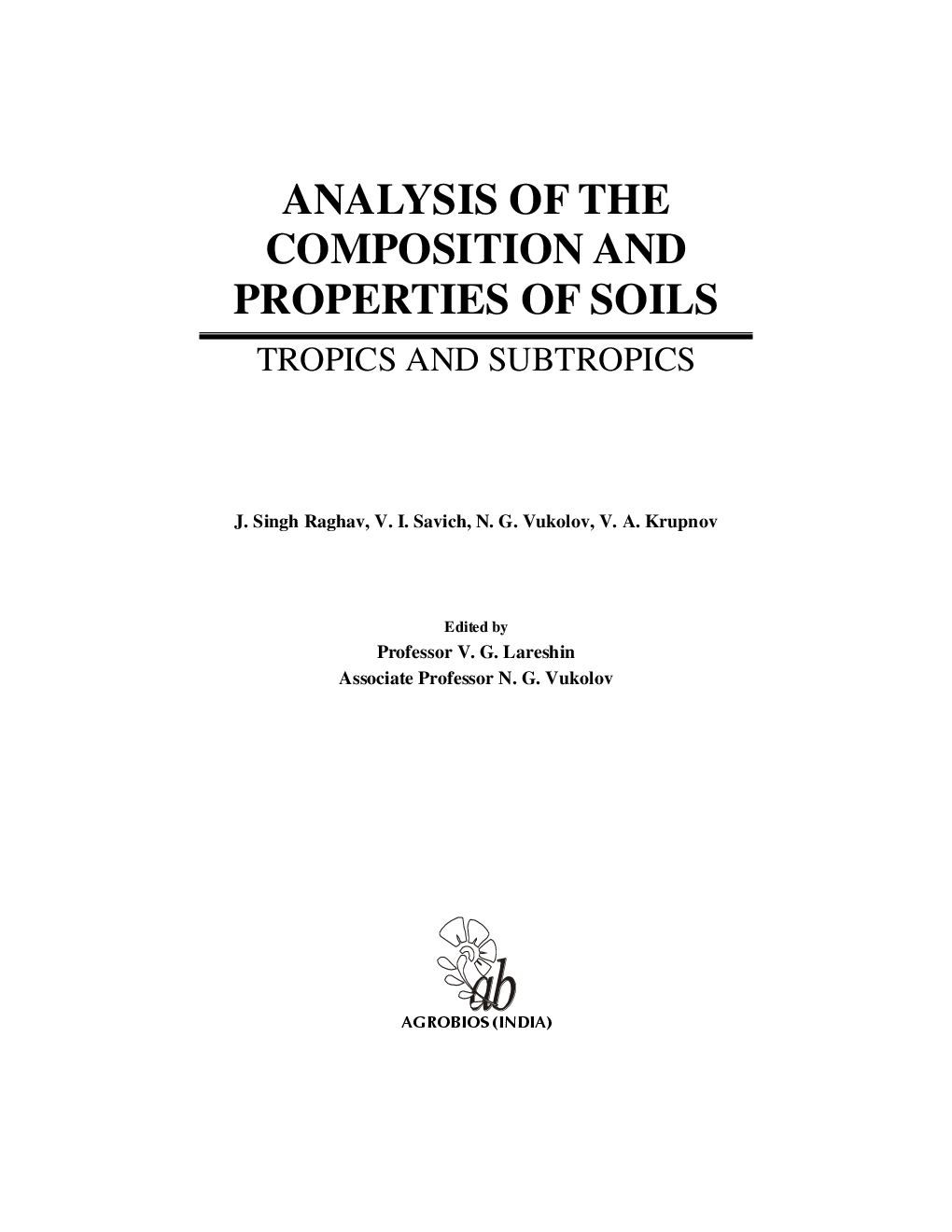 Analysis of The Composition and Properties of Soils: Tropics and Subtropics - Page 4