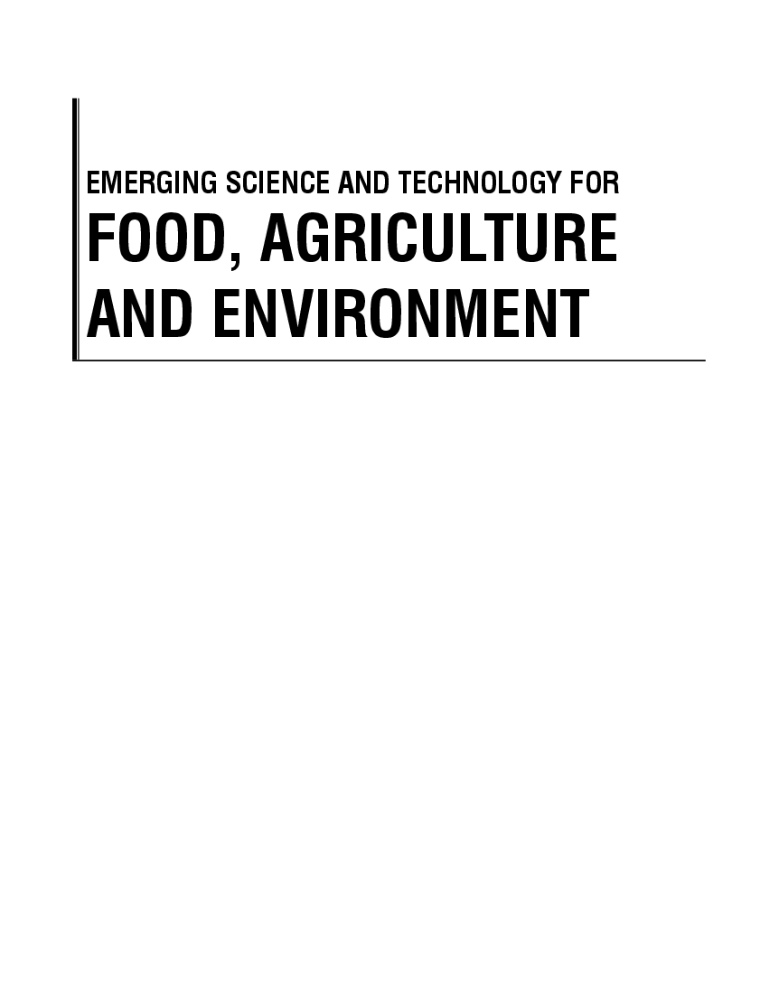 Emerging Science and Technology for Food, Agriculture and Environment - Page 2