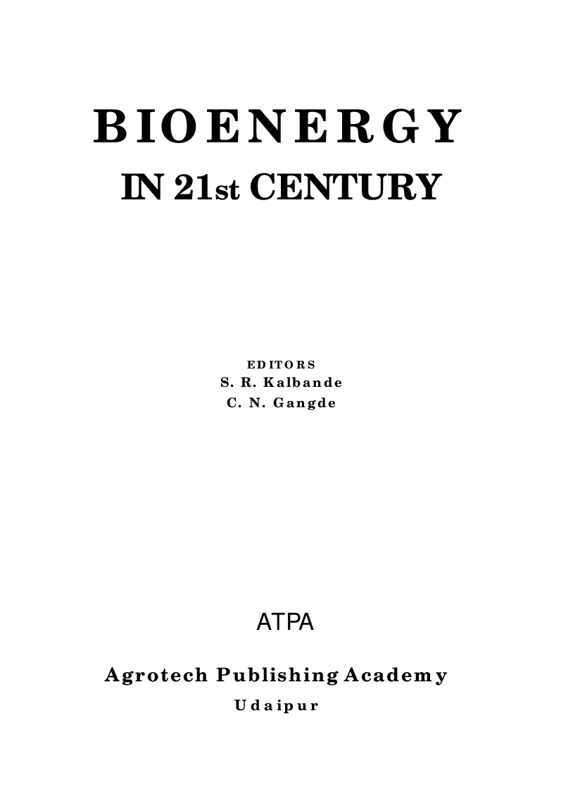 Bioenergy in 21st Century - Page 2