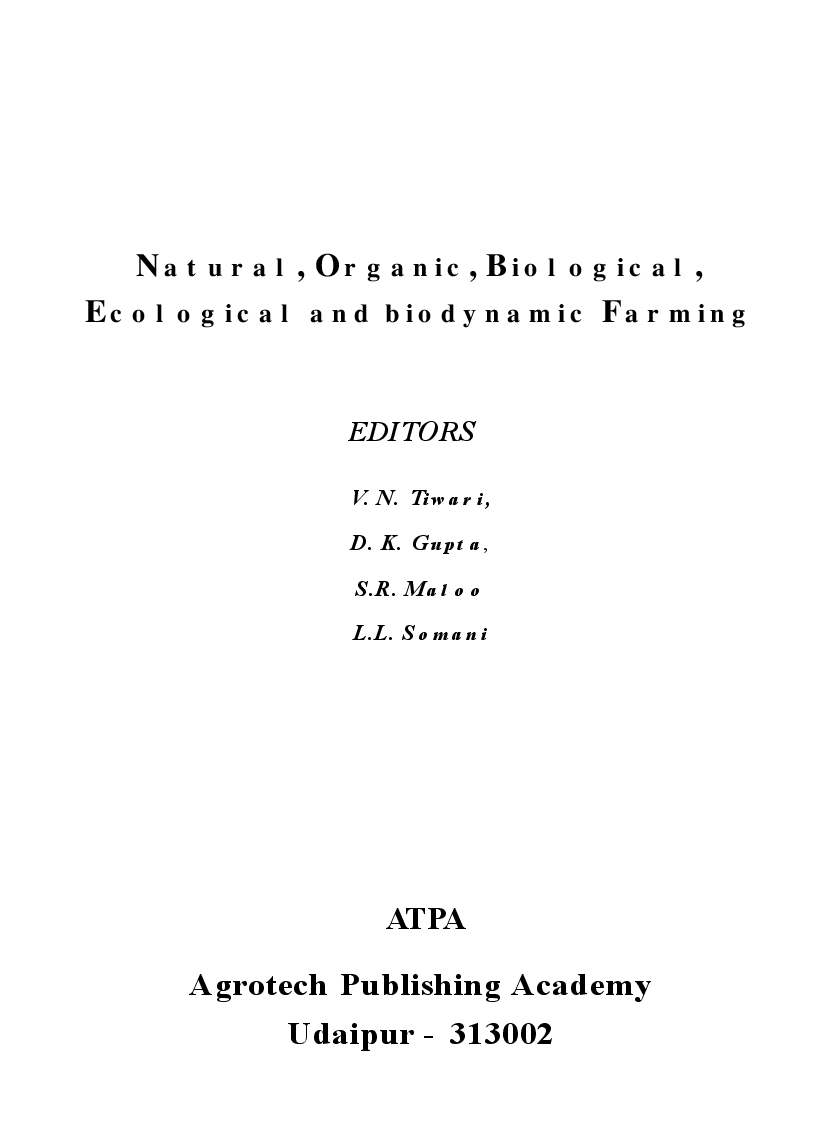 Natural, Organic, Biological, Ecological and Biodynamic Farming - Page 2