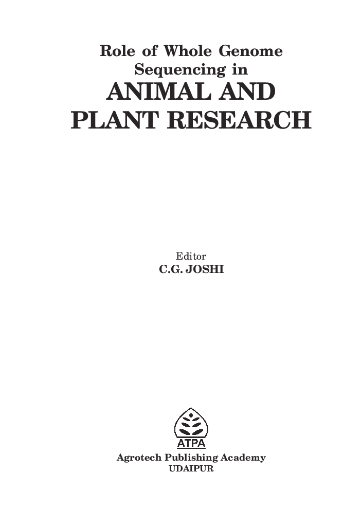 Whole Genome Sequencing in Animal and Plant Research - Page 2