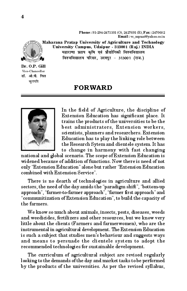 A Textbook On Dimensions Of Extension Education - Page 5