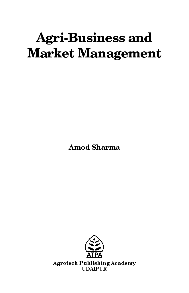 Agri-Business And Market Management - Page 2