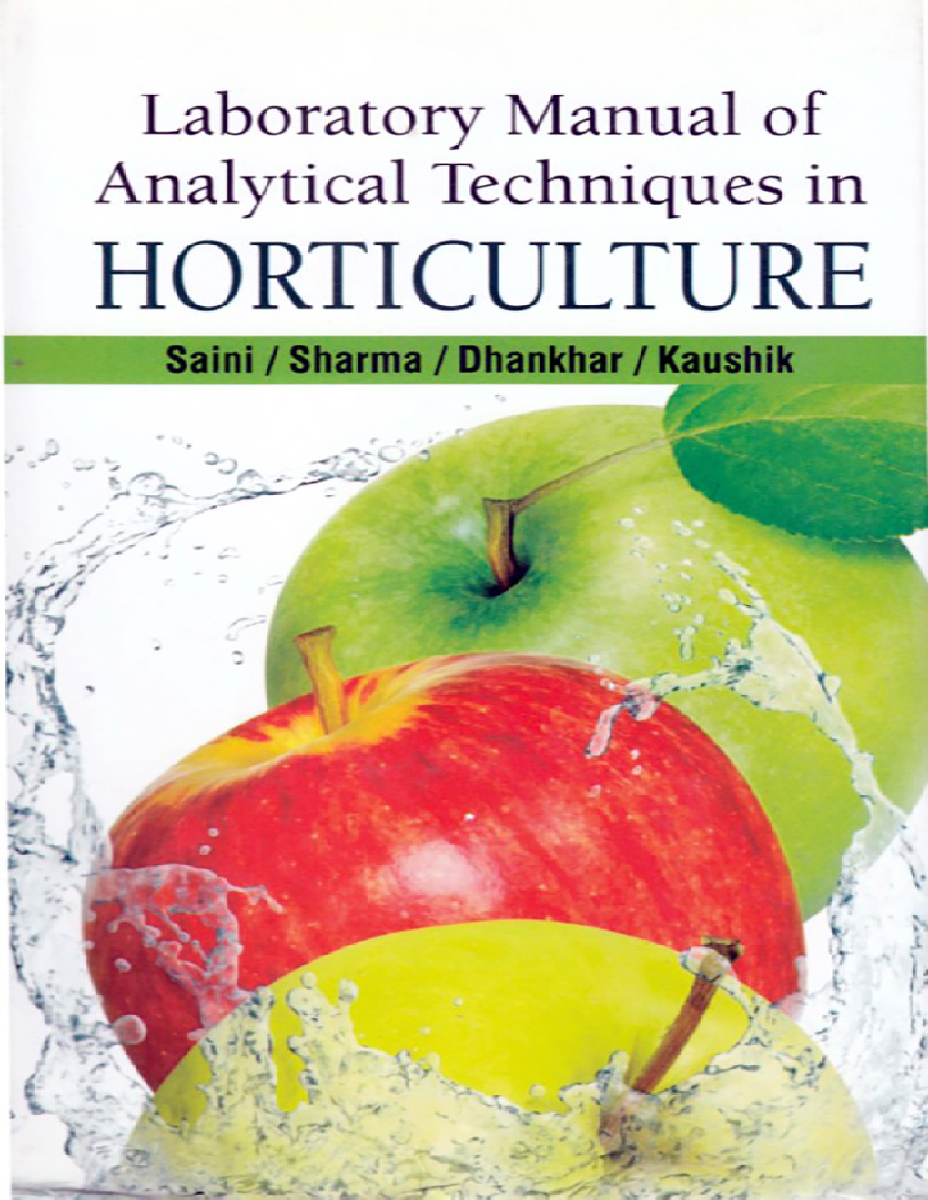 Laboratory Manual of Analytical Techniques in Horticulture - Page 1