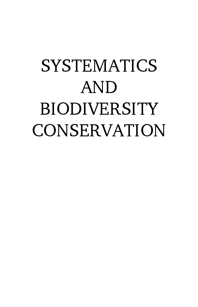 Systematics and Biodiversity Conservation - Page 2