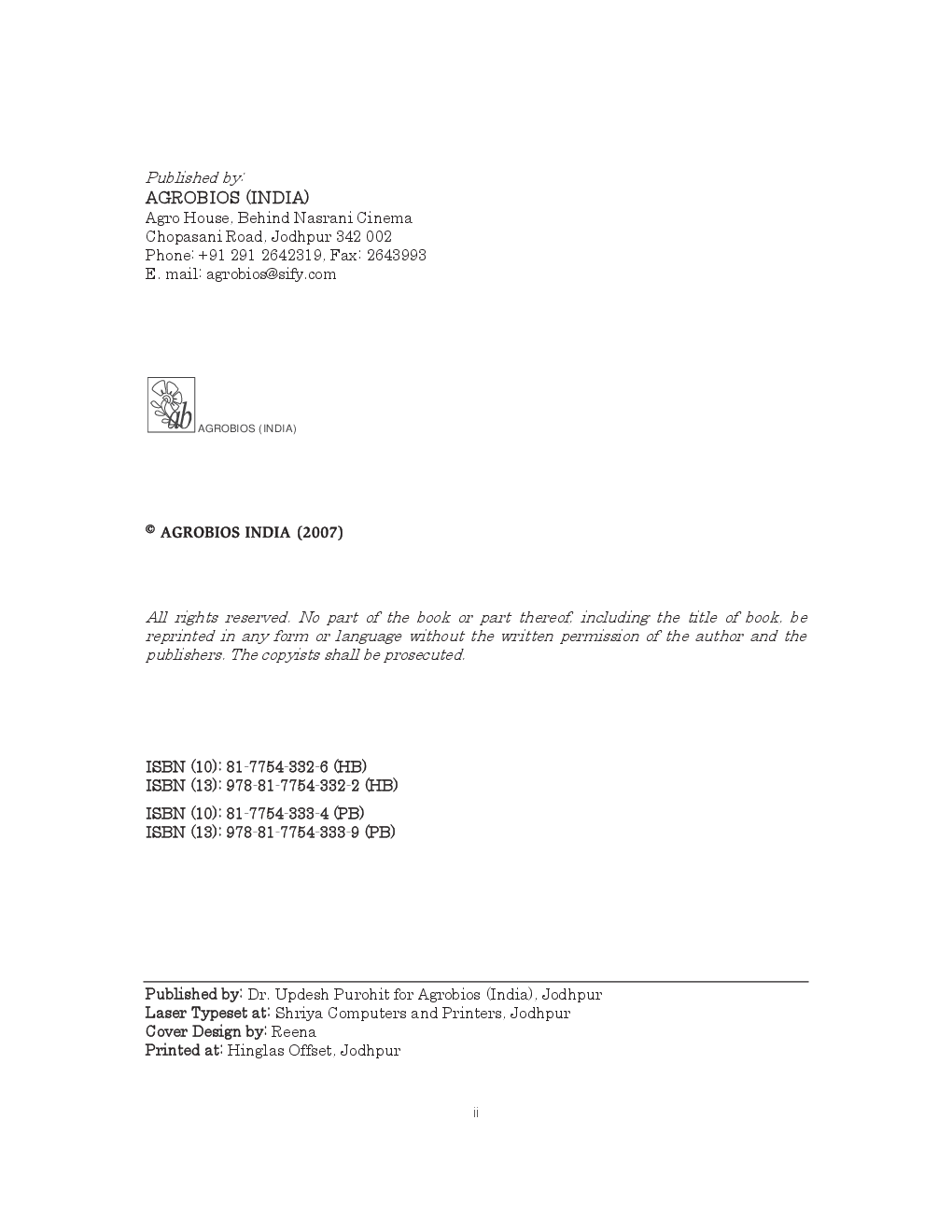 Pest Management in Field Crops: Principles and Practices - Page 3