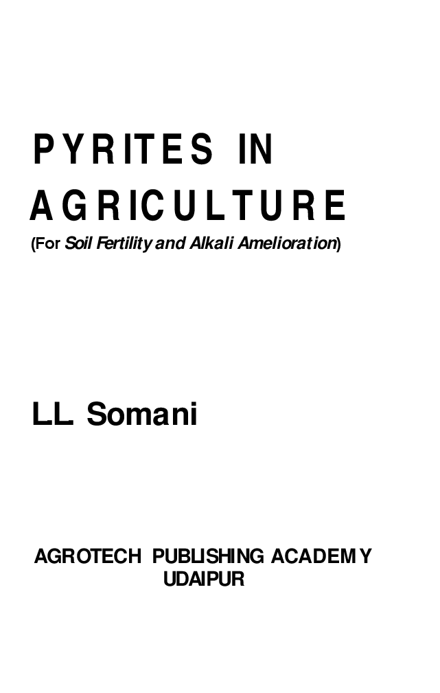 Use of Pyrites in Agriculture  - Page 2