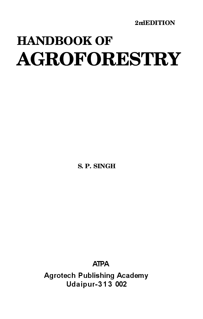Handbook of Agroforestry - Page 2