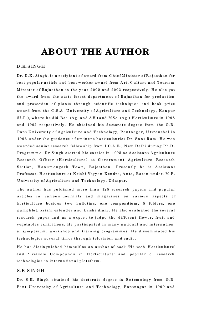 Physiology and Post Harvest Management of Horticultural Crops - Page 4