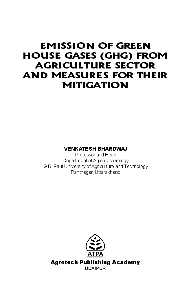 Emission of Greenhouse Gases from Agriculture Sector And Measures for Their Mitigation - Page 2