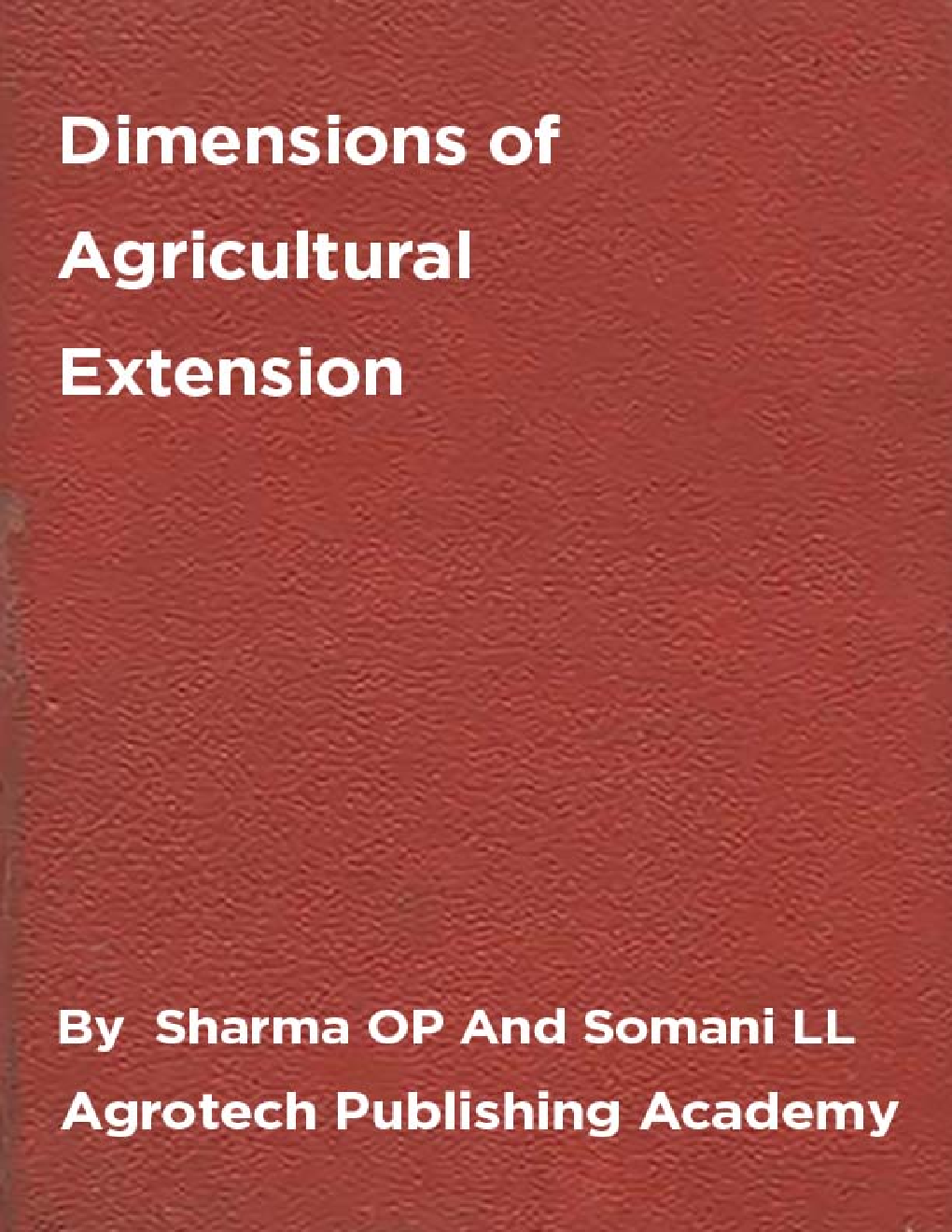 Dimensions of Agricultural Extension - Page 1