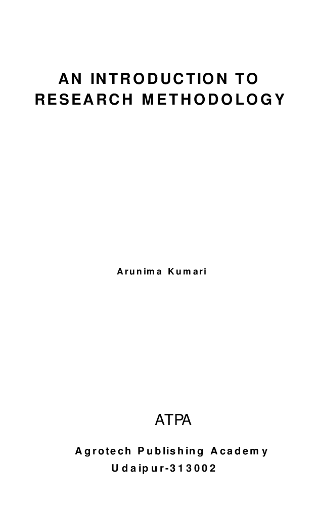 An Introduction to Research Methodology - Page 2