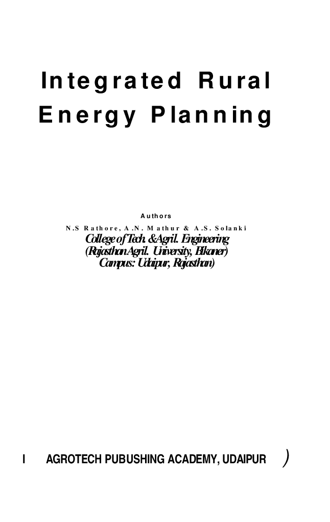 Integrated Rural Energy Planning - Page 2