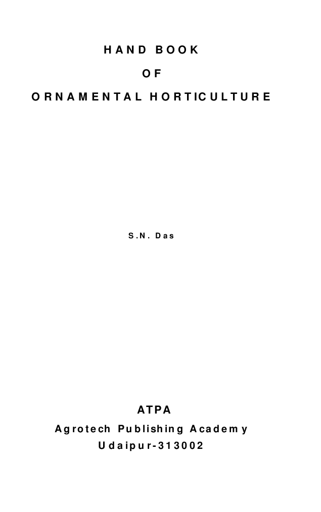 Handbook of Ornamental Horticulture - Page 2