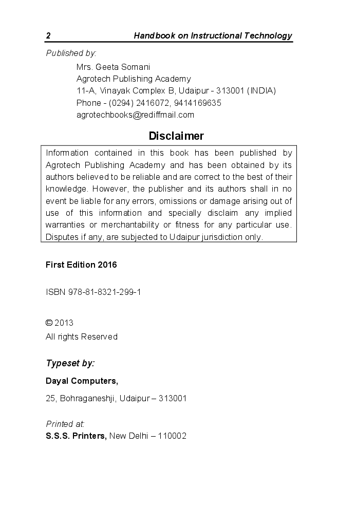 Handbook on Instructional Technology - Page 3