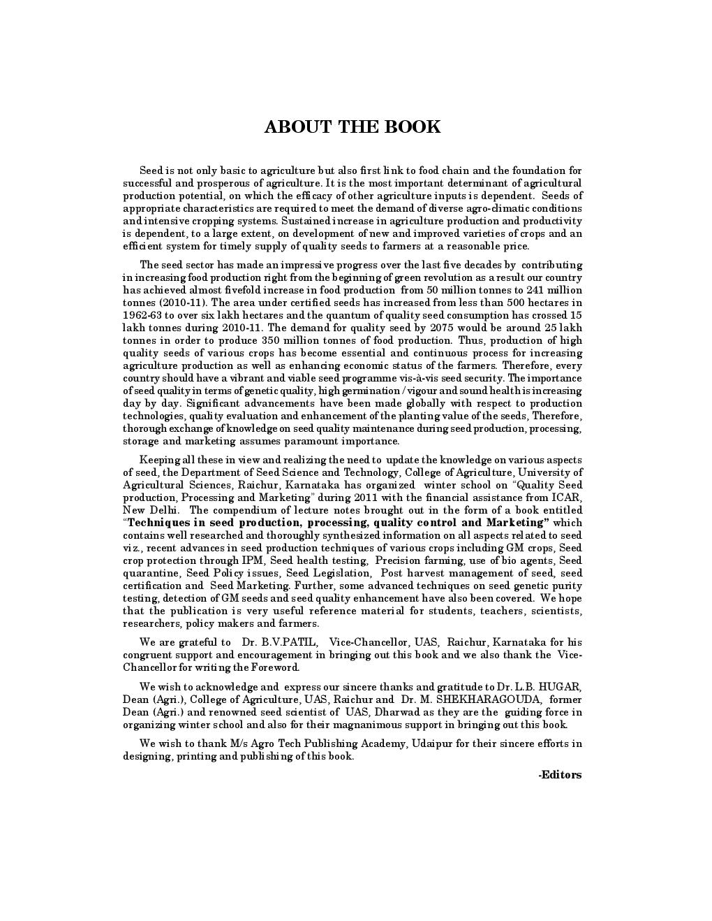 Quality Seed Production : Techniques processing And Marketing - Page 5