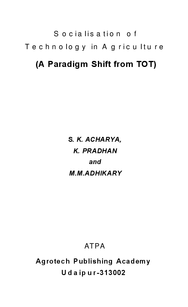 Socialisation of Technology in Agriculture - Page 2