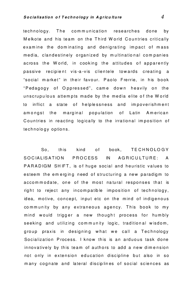 Socialisation of Technology in Agriculture - Page 5